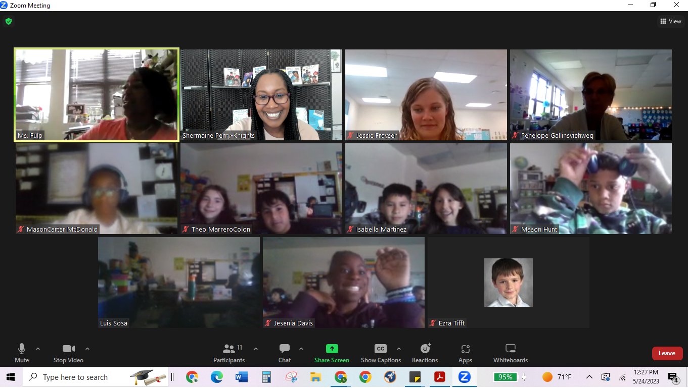 Virtual visit with a full class over Zoom